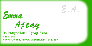 emma ajtay business card